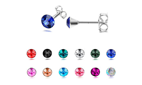 18K White Gold-Plated Birthstone Stud Earrings (12-Pair), Earring, ALILY , ALILY   jewelryjewelry deals, swarovski crystal jewelry, groupon jewelry,, jewelry for mom, 