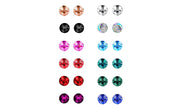18K White Gold-Plated Birthstone Stud Earrings (12-Pair), Earring, ALILY , ALILY   jewelryjewelry deals, swarovski crystal jewelry, groupon jewelry,, jewelry for mom, 