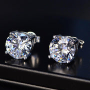 Seven Pairs of 8mm Round Earrings with Crystals from ®
