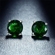 Seven Pairs of 8mm Round Earrings with Crystals from ®