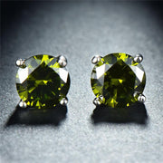 Seven Pairs of 8mm Round Earrings with Crystals from ®