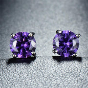 Seven Pairs of 8mm Round Earrings with Crystals from ®