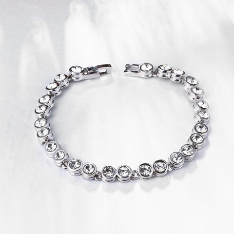 3.00CT TENNIS BRACELET 18K WHITE GOLD PLATED WITH SWAROVSKI CRYSTAL, Bracelets, ALILY , ALILY   jewelryjewelry deals, swarovski crystal jewelry, groupon jewelry,, jewelry for mom, 