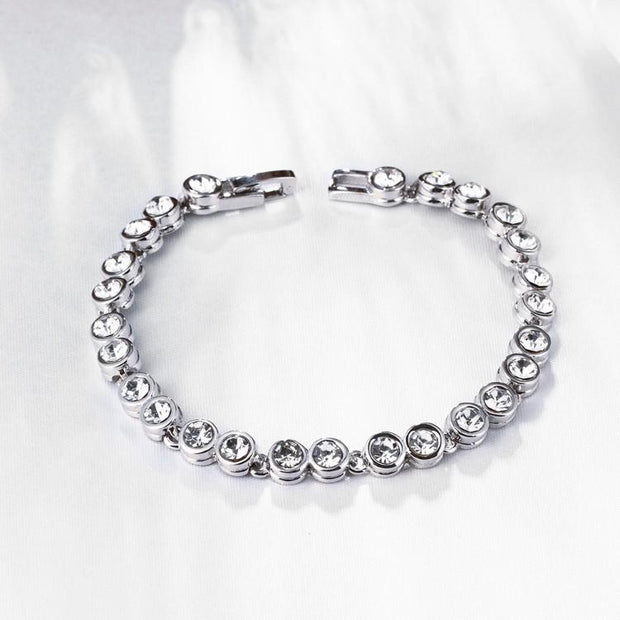 3.00CT TENNIS BRACELET 18K WHITE GOLD PLATED WITH SWAROVSKI CRYSTAL, Bracelets, ALILY , ALILY   jewelryjewelry deals, swarovski crystal jewelry, groupon jewelry,, jewelry for mom, 