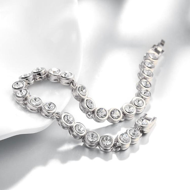 3.00CT TENNIS BRACELET 18K WHITE GOLD PLATED WITH SWAROVSKI CRYSTAL, Bracelets, ALILY , ALILY   jewelryjewelry deals, swarovski crystal jewelry, groupon jewelry,, jewelry for mom, 