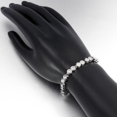 3.00CT TENNIS BRACELET 18K WHITE GOLD PLATED WITH SWAROVSKI CRYSTAL, Bracelets, ALILY , ALILY   jewelryjewelry deals, swarovski crystal jewelry, groupon jewelry,, jewelry for mom, 