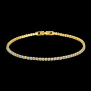Tennis Necklace and Bracelet Set made With Austrian Crystals with Luxe Box - 18K Gold ITALY Design