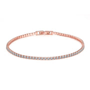 6.00 CT White Topaz Swarovski Crystal 3mm Classic Round Tennis Bracelet - Rose Gold, Bracelet, ALILY , ALILY   jewelryjewelry deals, swarovski crystal jewelry, groupon jewelry,, jewelry for mom, 