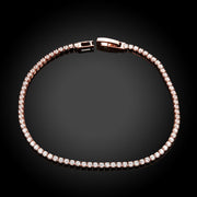 6.00 CT White Topaz Swarovski Crystal 3mm Classic Round Tennis Bracelet - Rose Gold, Bracelet, ALILY , ALILY   jewelryjewelry deals, swarovski crystal jewelry, groupon jewelry,, jewelry for mom, 