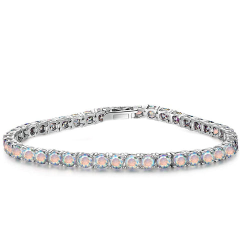 8.00 CTTW Certified Gemstone Tennis Bracelet in 18K Gold Plating - 15 Options