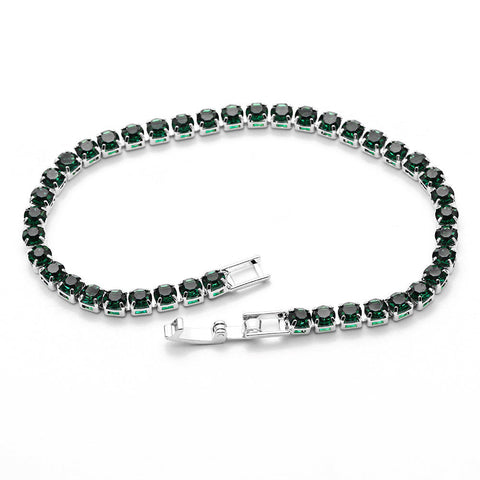 8.00 CTTW Certified Gemstone Tennis Bracelet in 18K Gold Plating - 15 Options