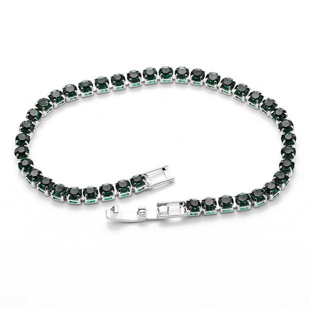 8.00 CTTW Certified Gemstone Tennis Bracelet in 18K Gold Plating - 15 Options