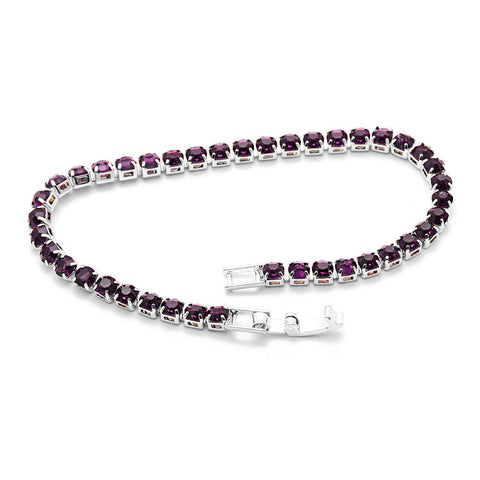 8.00 CTTW Certified Gemstone Tennis Bracelet in 18K Gold Plating - 15 Options