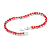 8.00 CTTW Certified Gemstone Tennis Bracelet in 18K Gold Plating - 15 Options