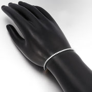 Tennis Necklace and Bracelet Set made With Austrian Crystals with Luxe Box - 18K White ITALY Design