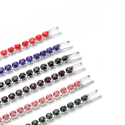 8.00 CTTW Certified Gemstone Tennis Bracelet in 18K Gold Plating - 15 Options