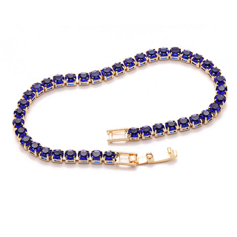 8.00 CTTW Certified Gemstone Tennis Bracelet in 18K Gold Plating - 15 Options