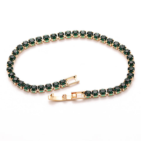 8.00 CTTW Certified Gemstone Tennis Bracelet in 18K Gold Plating - 15 Options