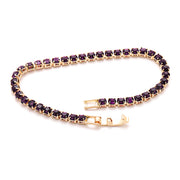 8.00 CTTW Certified Gemstone Tennis Bracelet in 18K Gold Plating - 15 Options