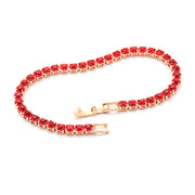 8.00 CTTW Certified Gemstone Tennis Bracelet in 18K Gold Plating - 15 Options