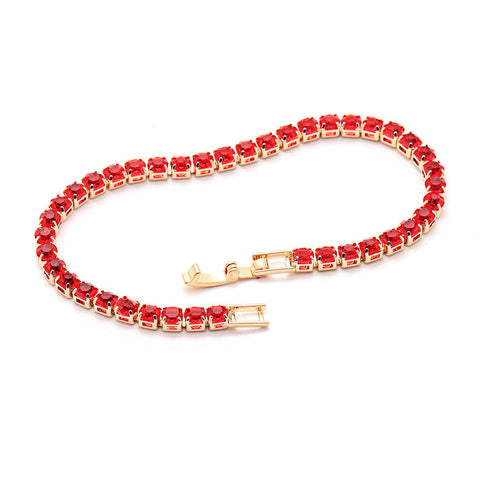 8.00 CTTW Certified Gemstone Tennis Bracelet in 18K Gold Plating - 15 Options