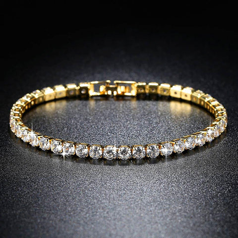 Stud Earrings and Tennis Bracelet Set Made with  Crystals
