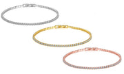 8.00 CTTW Certified Gemstone Tennis Bracelet in 18K Gold Plating - 15 Options