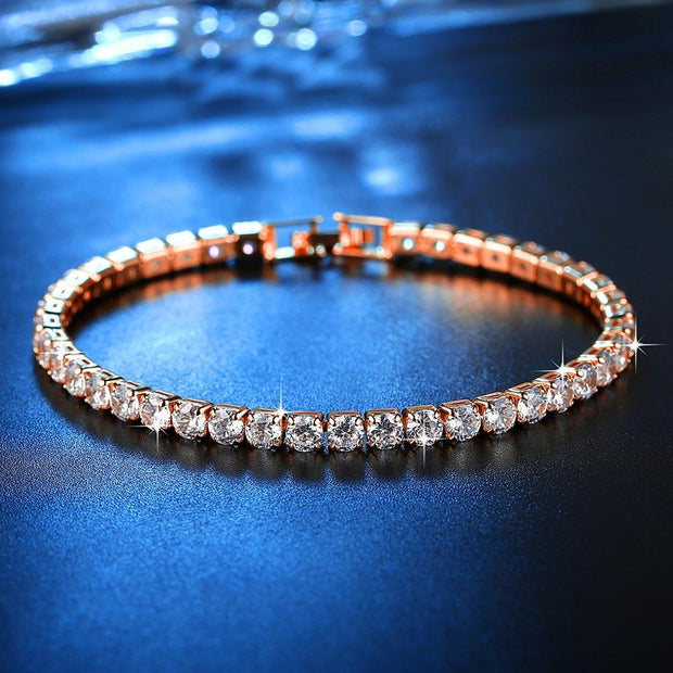 Stud Earrings and Tennis Bracelet Set Made with  Crystals