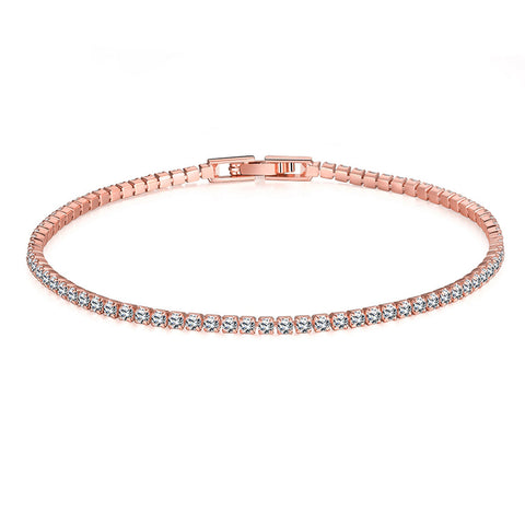 8.00 Cttw Genuine Amethyst Crystal Tennis Bracelet in 18K White Gold ITALY (10+ Options)