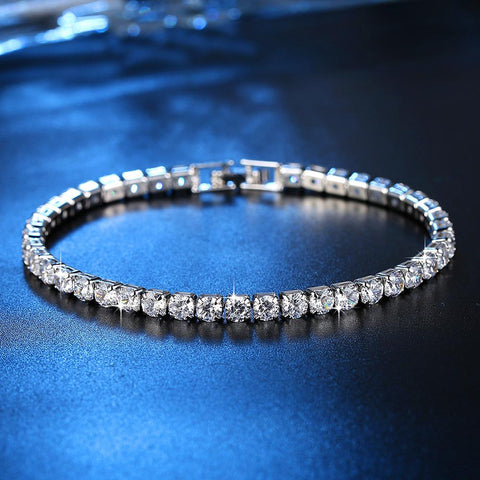 Stud Earrings and Tennis Bracelet Set Made with  Crystals