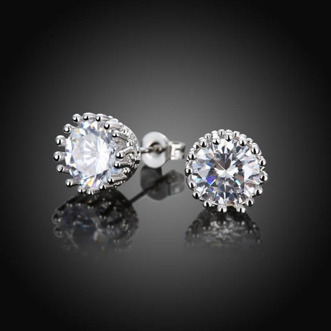 Royal Crown Swarovski Crystal Stud Earrings - ALILY  www..com fashion jewelry for women