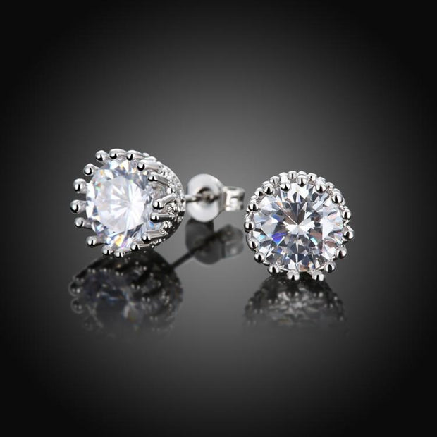 Royal Crown Swarovski Crystal Stud Earrings - ALILY  www..com fashion jewelry for women