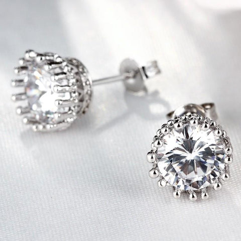 Royal Crown Swarovski Crystal Stud Earrings - ALILY  www..com fashion jewelry for women