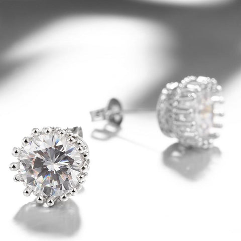 Royal Crown Swarovski Crystal Stud Earrings - ALILY  www..com fashion jewelry for women