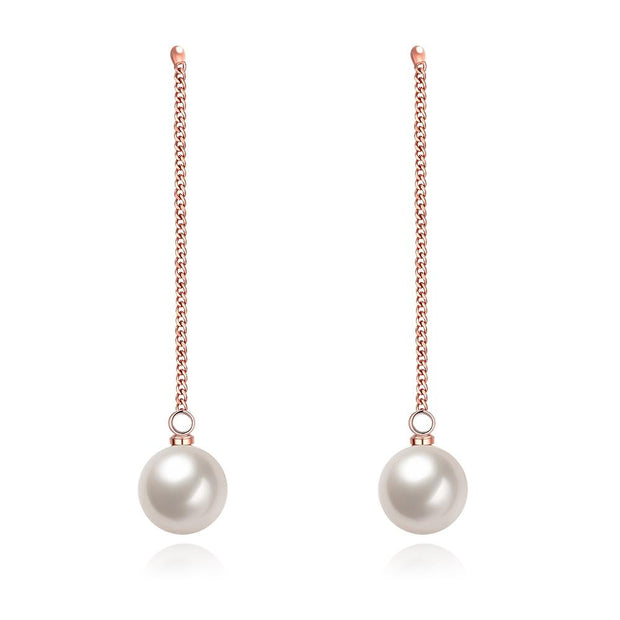Freshwater Pearl Dangling Link Earrings, Earring, ALILY , ALILY   jewelryjewelry deals, swarovski crystal jewelry, groupon jewelry,, jewelry for mom, 