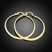 2" Flat Hoop Earrings in 18K Gold Plated, Hoop Earring, ALILY , ALILY   jewelryjewelry deals, swarovski crystal jewelry, groupon jewelry,, jewelry for mom, 