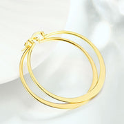 14K Gold Plated Sleek Classic Test Tube Hoop Earrings