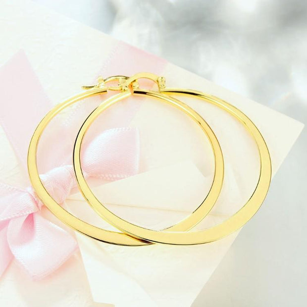60mm 18K Gold Plated Hoop Earrings, Earring, ALILY , ALILY   jewelryjewelry deals, swarovski crystal jewelry, groupon jewelry,, jewelry for mom, 