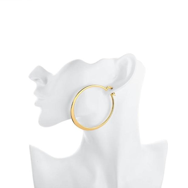 60mm 18K Gold Plated Hoop Earrings, Earring, ALILY , ALILY   jewelryjewelry deals, swarovski crystal jewelry, groupon jewelry,, jewelry for mom, 
