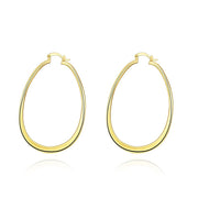 18K Gold Plated Large Flat Hoop Earring 68mm (available in 3 colors), Earring, ALILY , ALILY   jewelryjewelry deals, swarovski crystal jewelry, groupon jewelry,, jewelry for mom, 