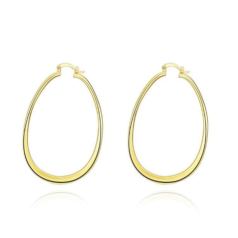 18K Gold Plated Large Flat Hoop Earring 68mm (available in 3 colors), Earring, ALILY , ALILY   jewelryjewelry deals, swarovski crystal jewelry, groupon jewelry,, jewelry for mom, 