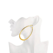 18K Gold Plated Large Flat Hoop Earring 68mm (available in 3 colors), Earring, ALILY , ALILY   jewelryjewelry deals, swarovski crystal jewelry, groupon jewelry,, jewelry for mom, 