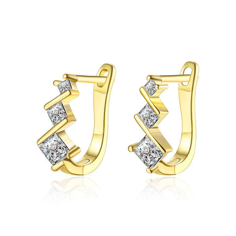 Elements Criss-Cross Clip On Earrings