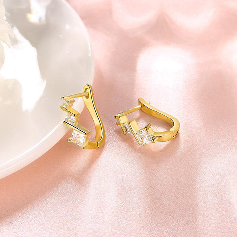 Elements Criss-Cross Clip On Earrings