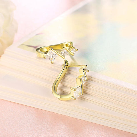 Elements Criss-Cross Clip On Earrings
