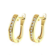 Thin Linin  Elements Earrings in 14K Gold