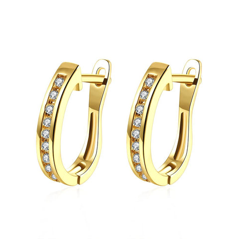 Thin Linin  Elements Earrings in 14K Gold