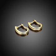 Thin Linin  Elements Earrings in 14K Gold