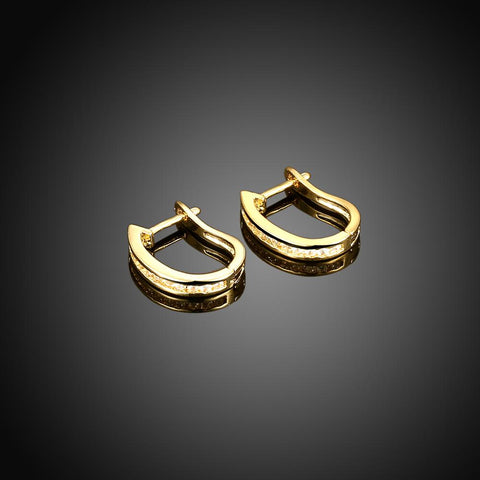 Thin Linin  Elements Earrings in 14K Gold