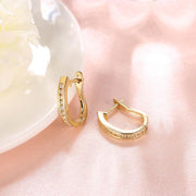 Thin Linin  Elements Earrings in 14K Gold